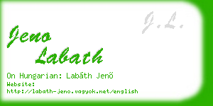jeno labath business card