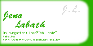 jeno labath business card